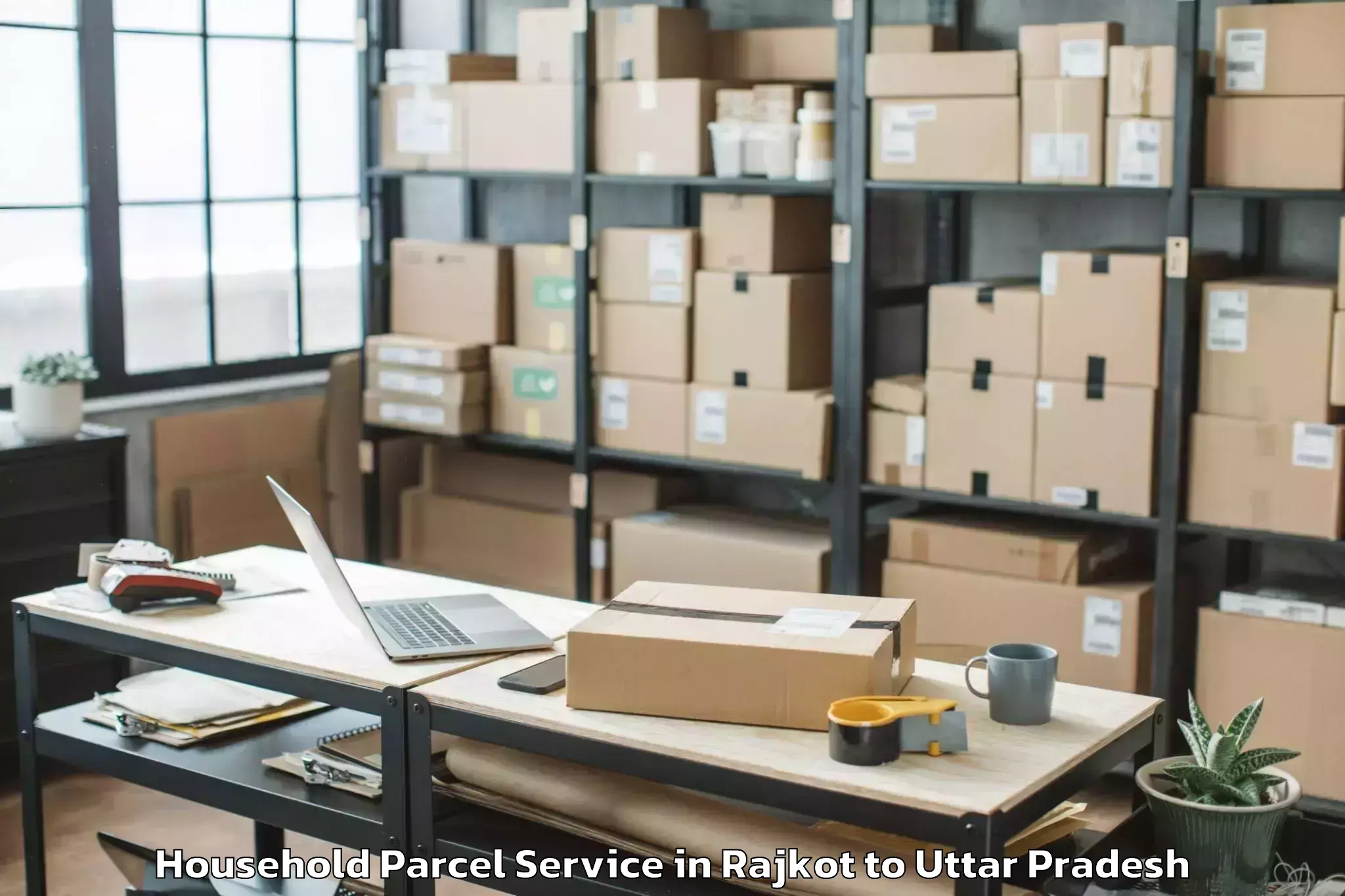 Book Rajkot to Azamgarh Household Parcel